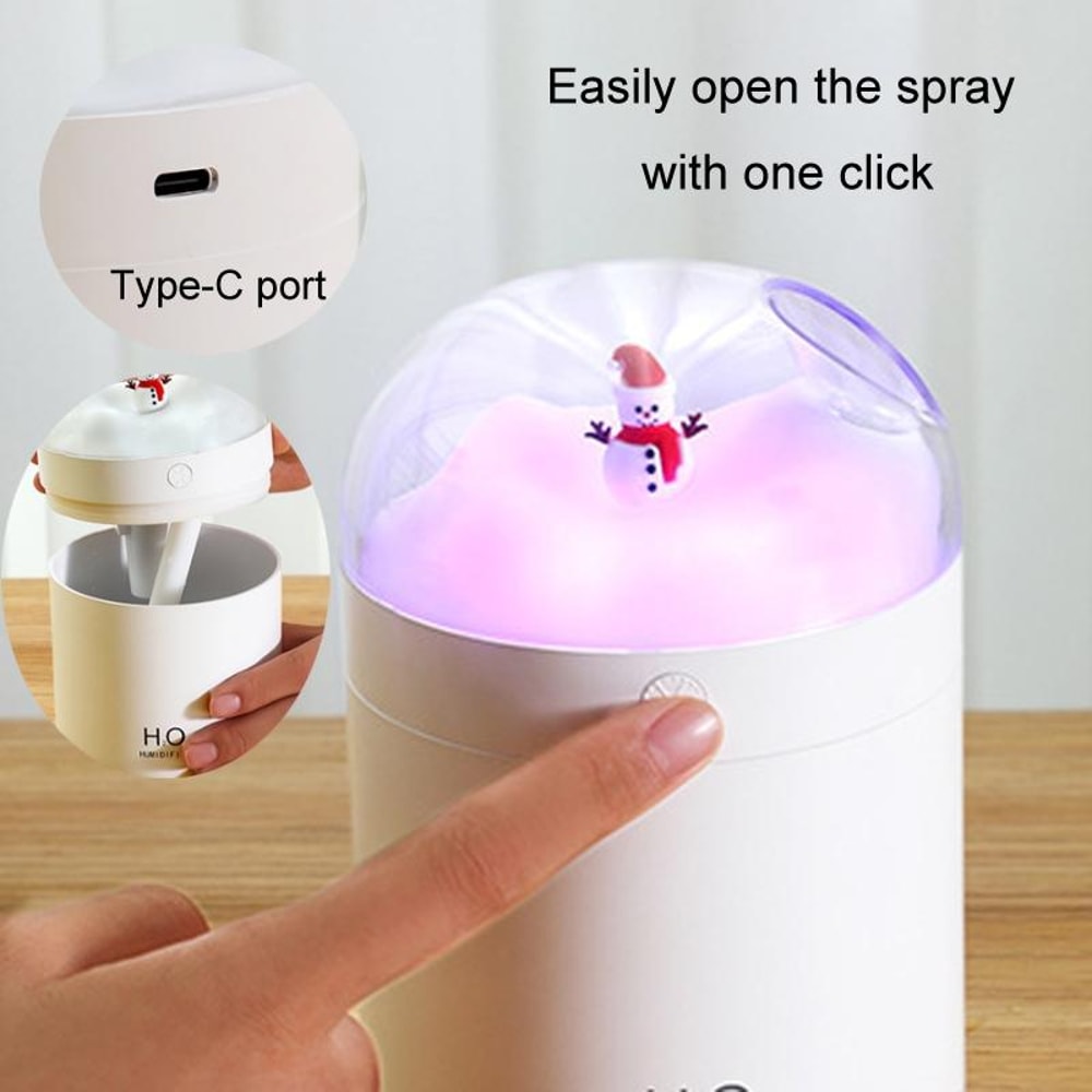 Snowman Humidifier USB Desktop LargeCapacity Colorful Ambient Light 5