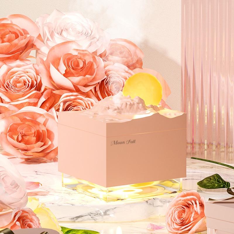 Moon Glow Mini USB Desktop Humidifier With Colorful Night Light Moon Night Light Humidifier 1