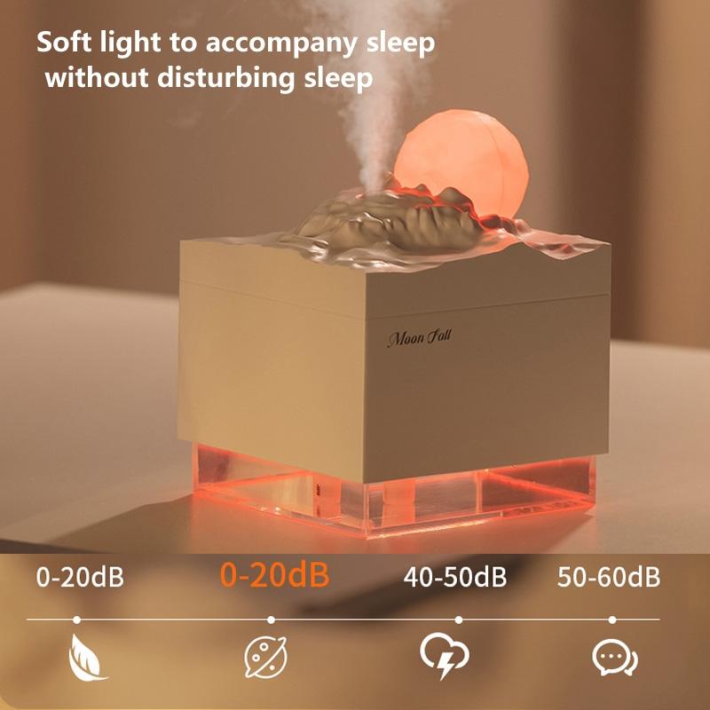 Moon Glow Mini USB Desktop Humidifier With Colorful Night Light Moon Night Light Humidifier 3