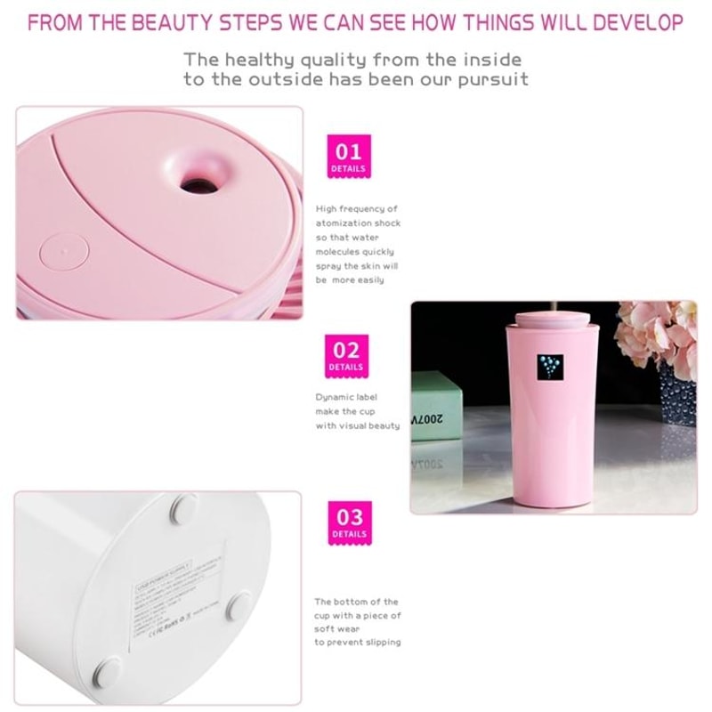Portable Humidifier Moisture Meter With LED Night Light 4