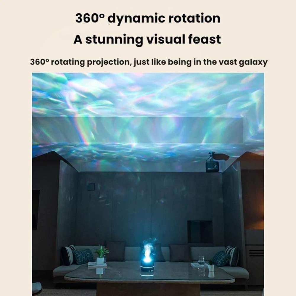 USB Desktop Humidifier With Star Projection Colorful Ambient Light 2