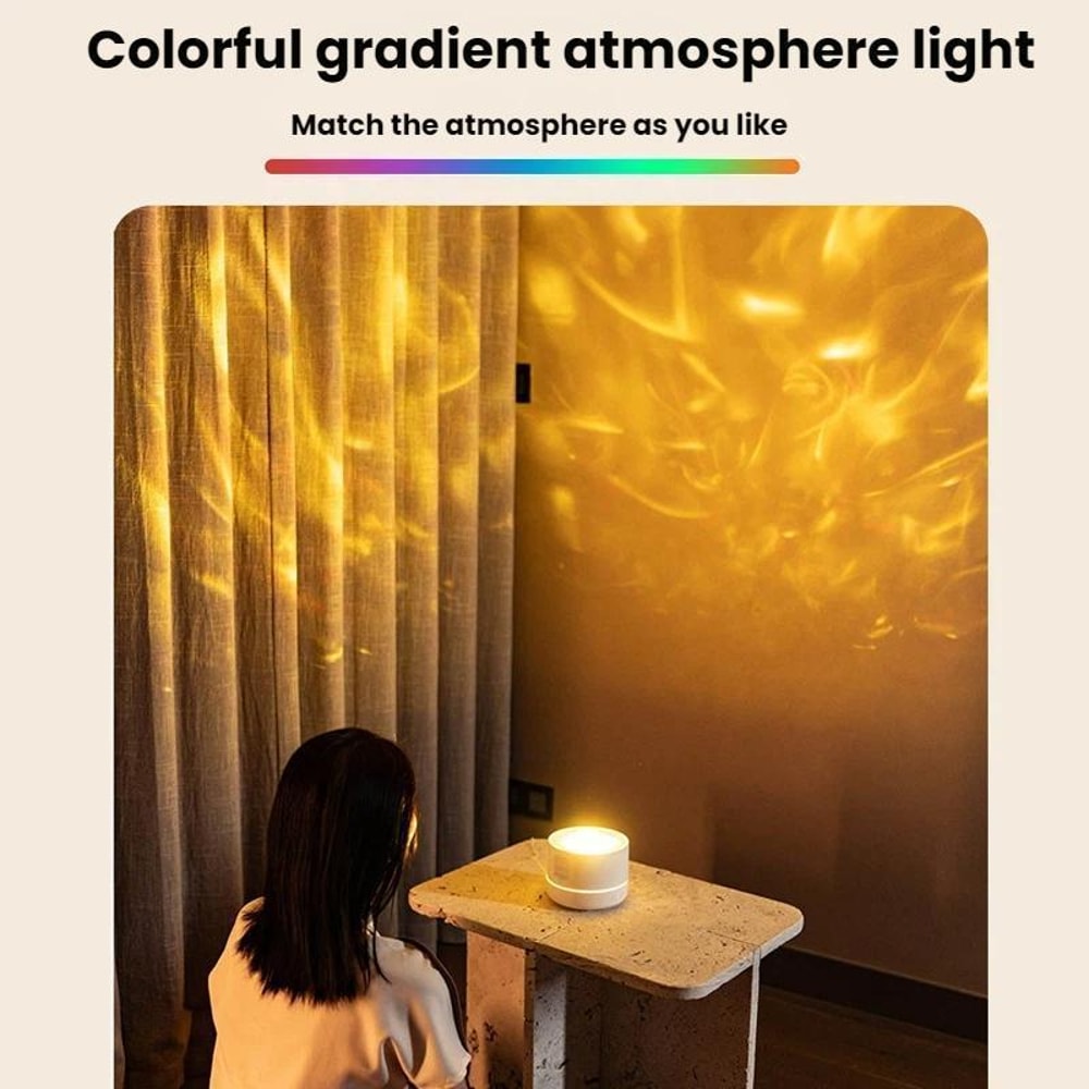 USB Desktop Humidifier With Star Projection Colorful Ambient Light 6