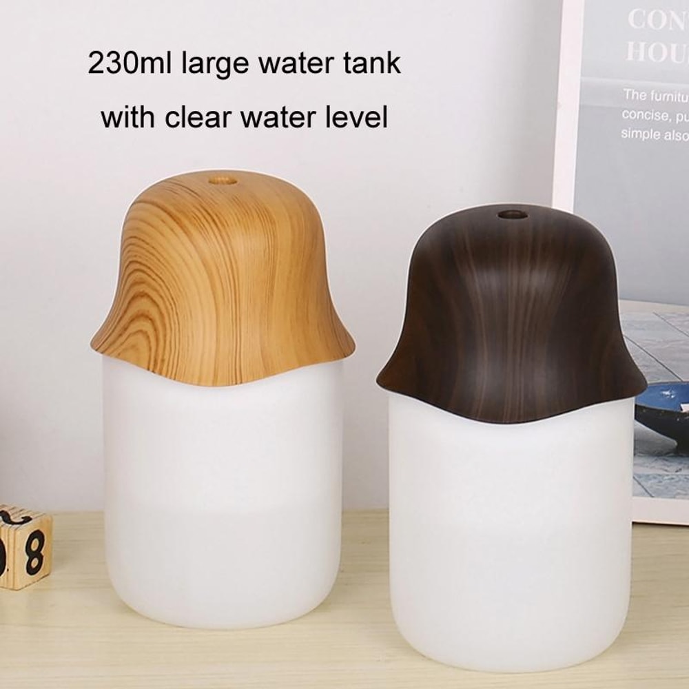 Wood Grain USB Aromatherapy Humidifier With Night Light 2
