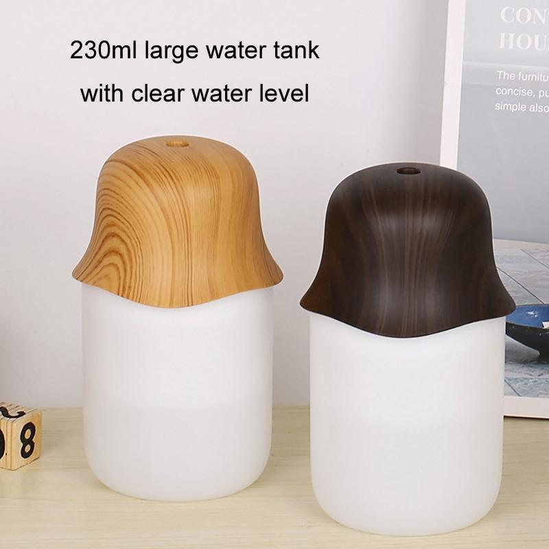Wood Grain USB Aromatherapy Humidifier With Night Light 2
