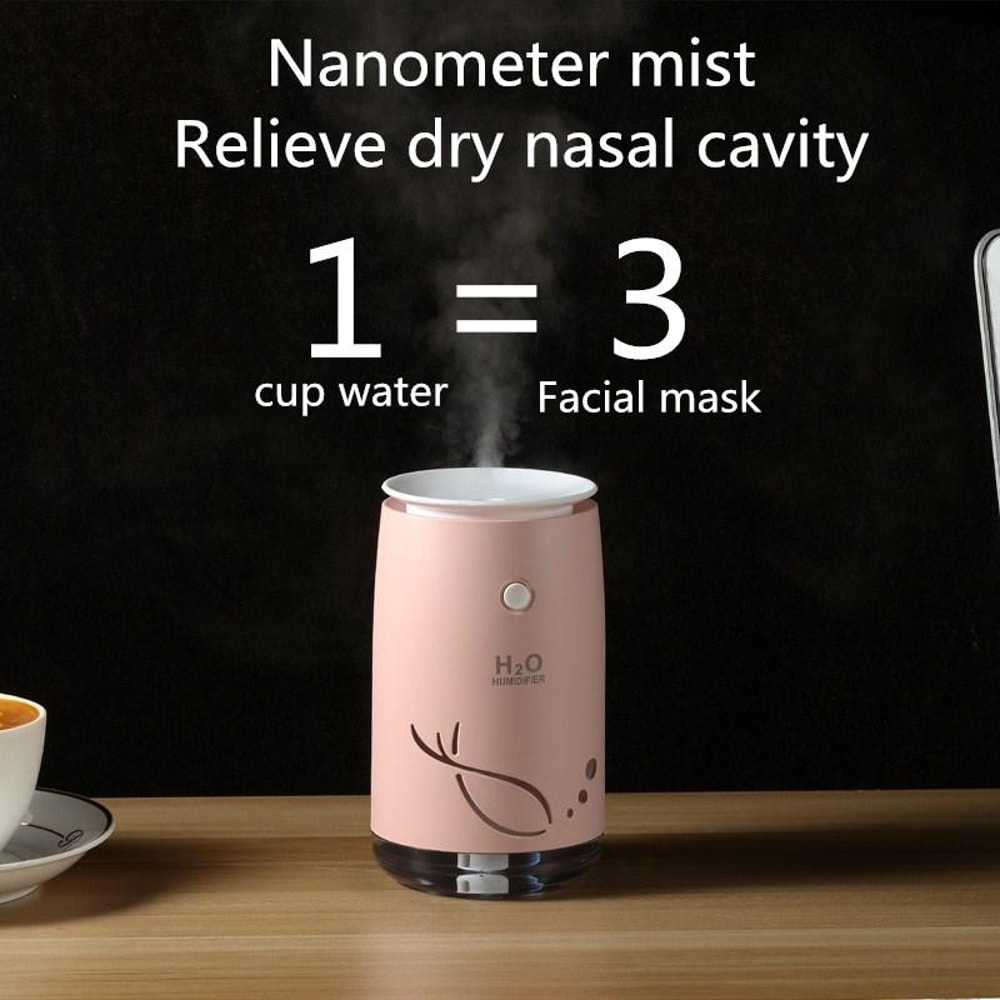Portable Fish Pattern Mini USB Humidifier For Bedroom Office 8