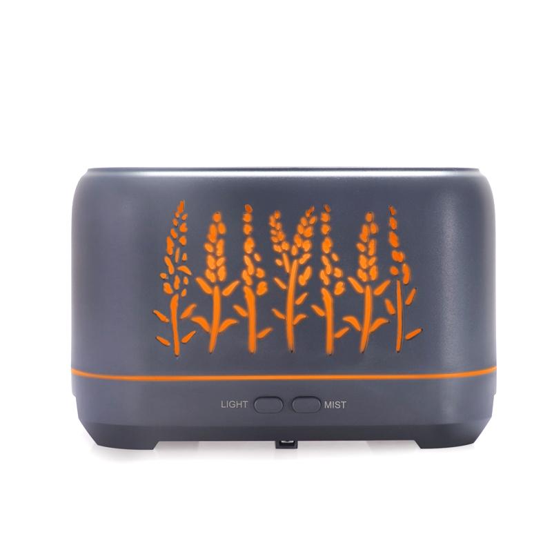 Wood Grain Hollow Flame USB Aromatherapy Diffuser Silent Cool Mist Humidifier For Home 0