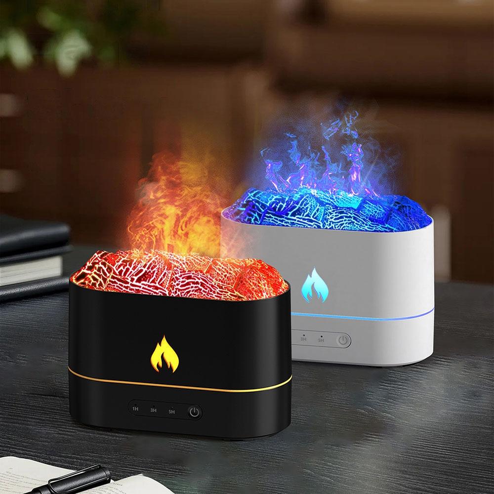 USB Aromatherapy Humidifier With Colorful Flame Effect 0