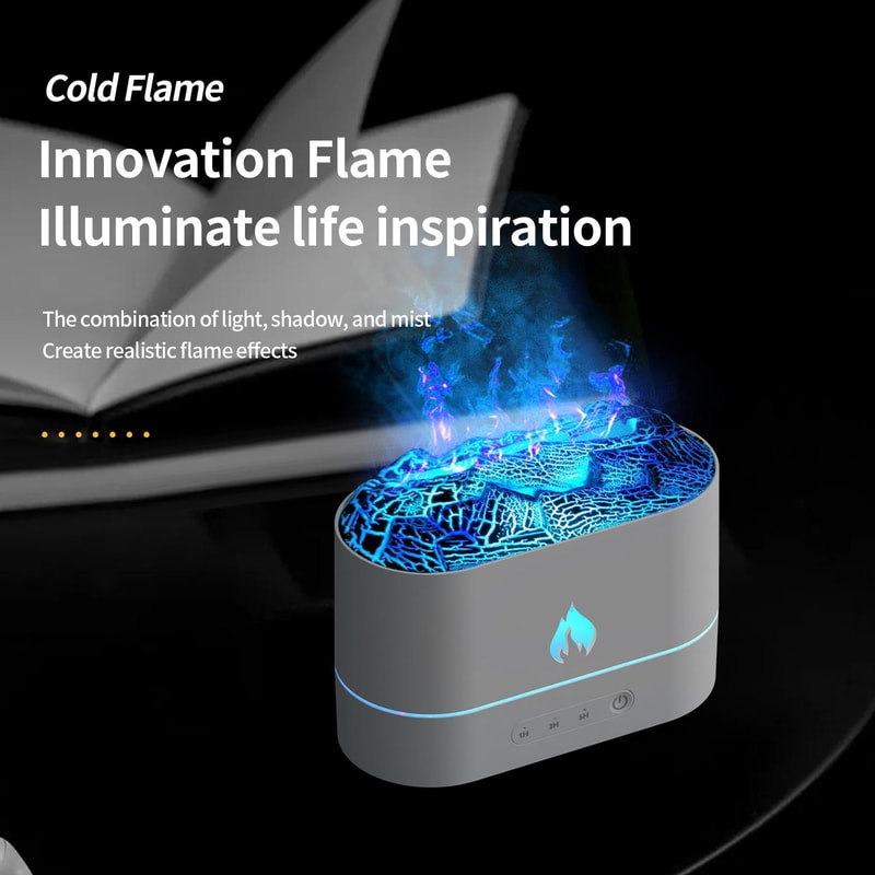 USB Aromatherapy Humidifier With Colorful Flame Effect 1