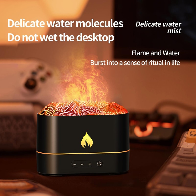 USB Aromatherapy Humidifier With Colorful Flame Effect 2