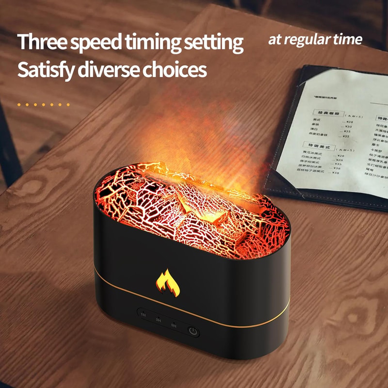 USB Aromatherapy Humidifier With Colorful Flame Effect 3