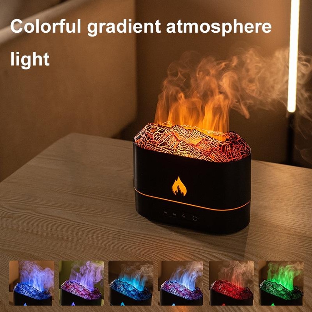 USB Aromatherapy Humidifier With Colorful Flame Effect 4