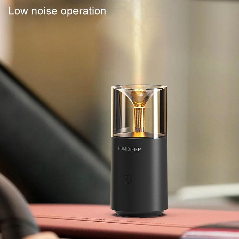 Candle Flame Aromatherapy Diffuser Mini Humidifier With Ambient Light 2
