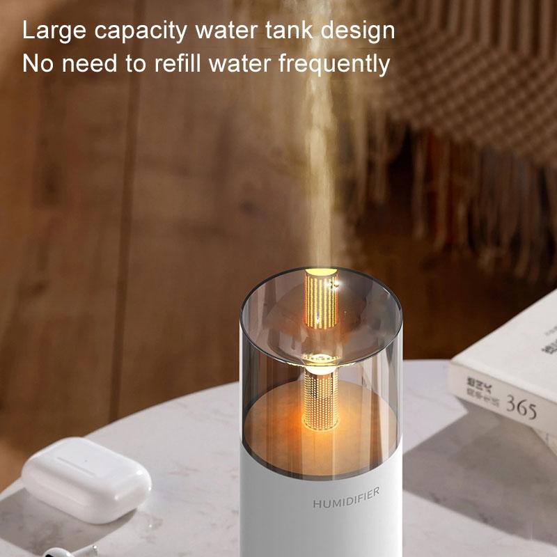 Candle Flame Aromatherapy Diffuser Mini Humidifier With Ambient Light 3