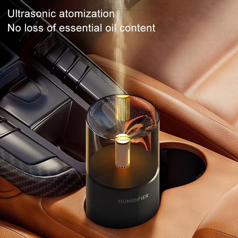 Candle Flame Aromatherapy Diffuser Mini Humidifier With Ambient Light 4