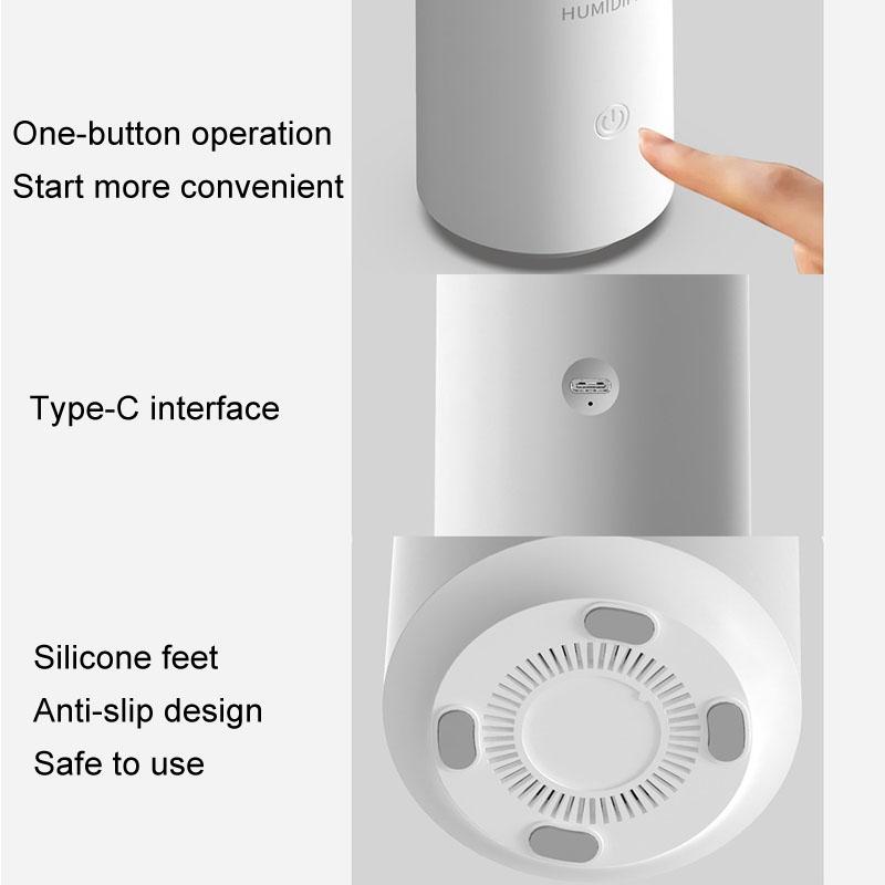 Candle Flame Aromatherapy Diffuser Mini Humidifier With Ambient Light 7