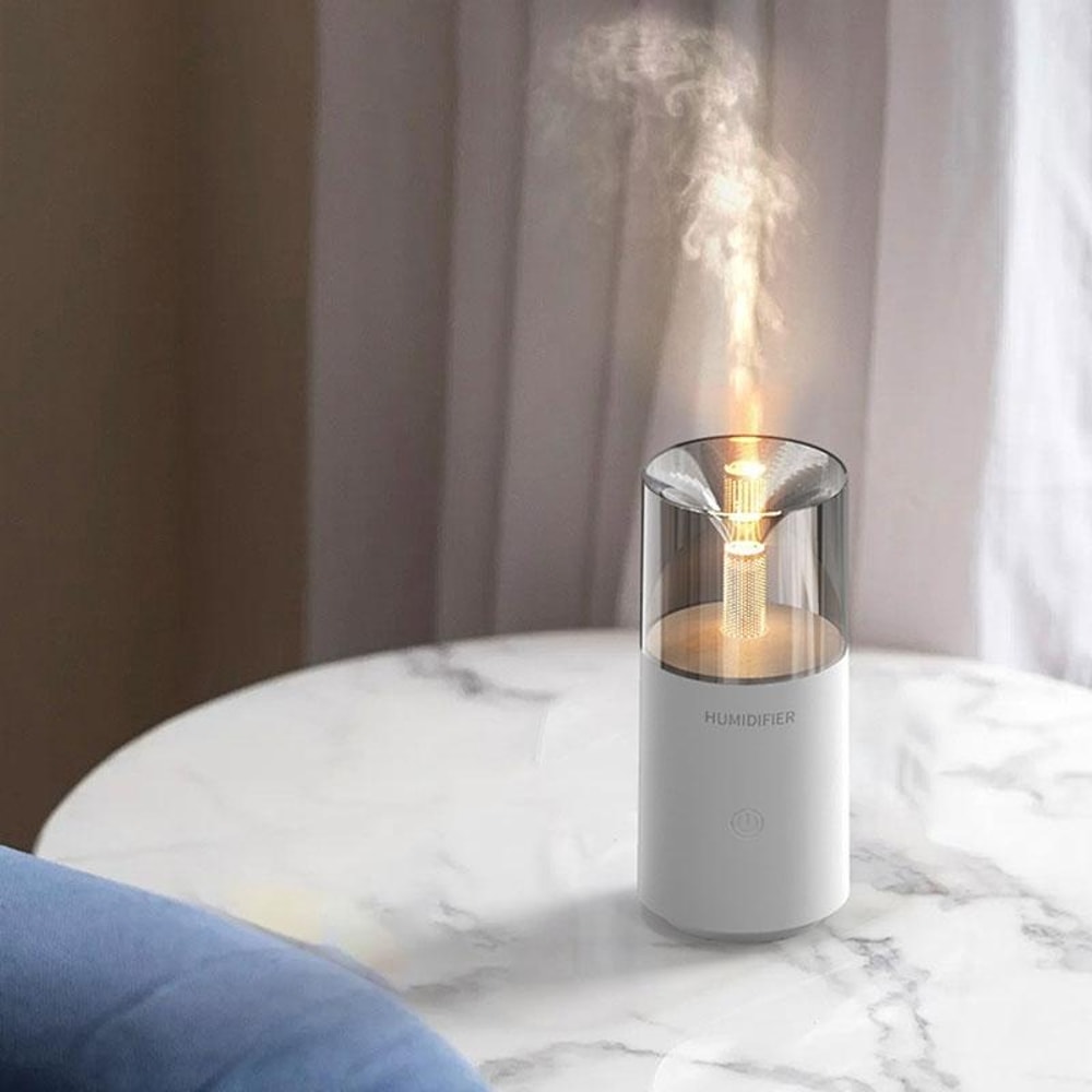 Candle Flame Aromatherapy Diffuser Mini Humidifier With Ambient Light 1