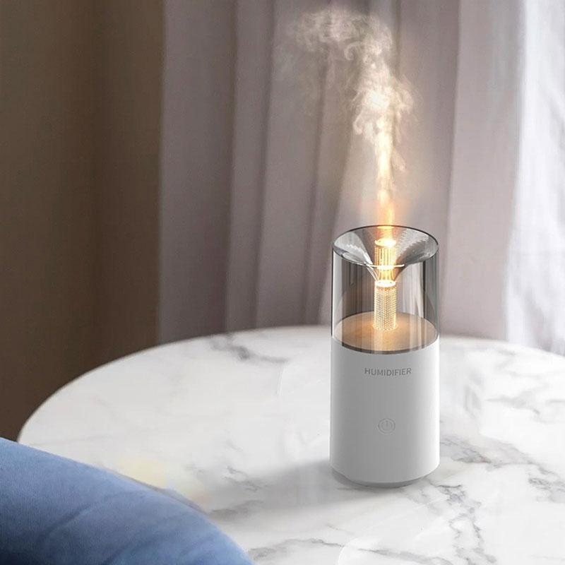 Candle Flame Aromatherapy Diffuser Mini Humidifier With Ambient Light 1