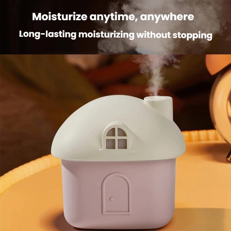House USB Silent Mini Desktop Humidifier With Colorful Lights 5