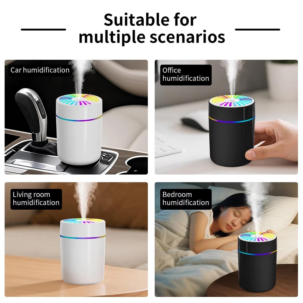 Car Ambient Light Humidifier USB Air Atomizer For Home Auto 8
