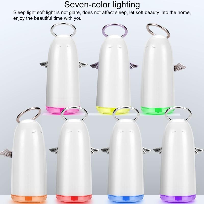 Mini Angel Humidifier With Colorful Night Lights Ultrasonic Mist 10