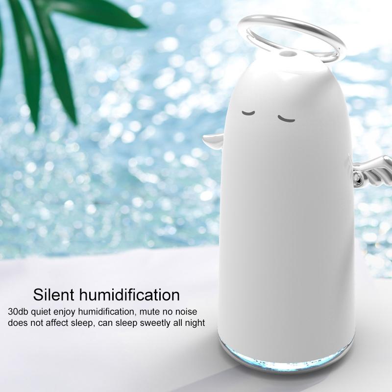 Mini Angel Humidifier With Colorful Night Lights Ultrasonic Mist 11