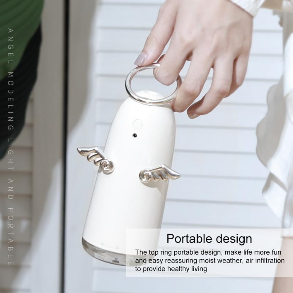 Mini Angel Humidifier With Colorful Night Lights Ultrasonic Mist 3