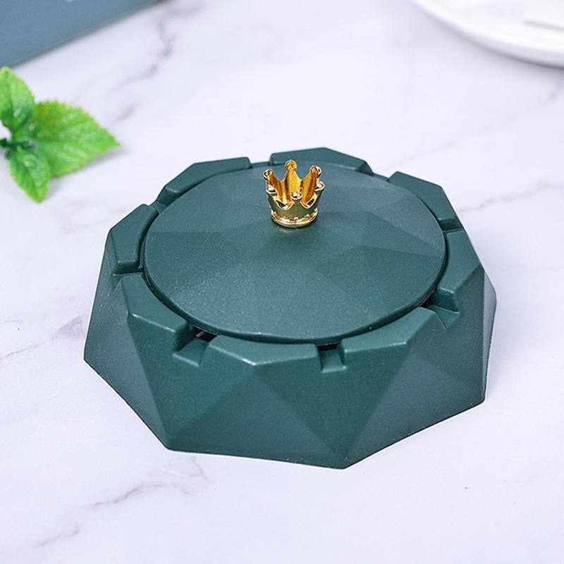 Premium Stainless Steel Ashtray With Lid Decorative Home Ash Holder 7