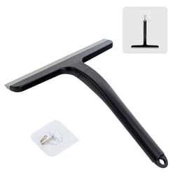 premium bathroom glass scraper & glass cleaning tool with durable silicone blade scraper
