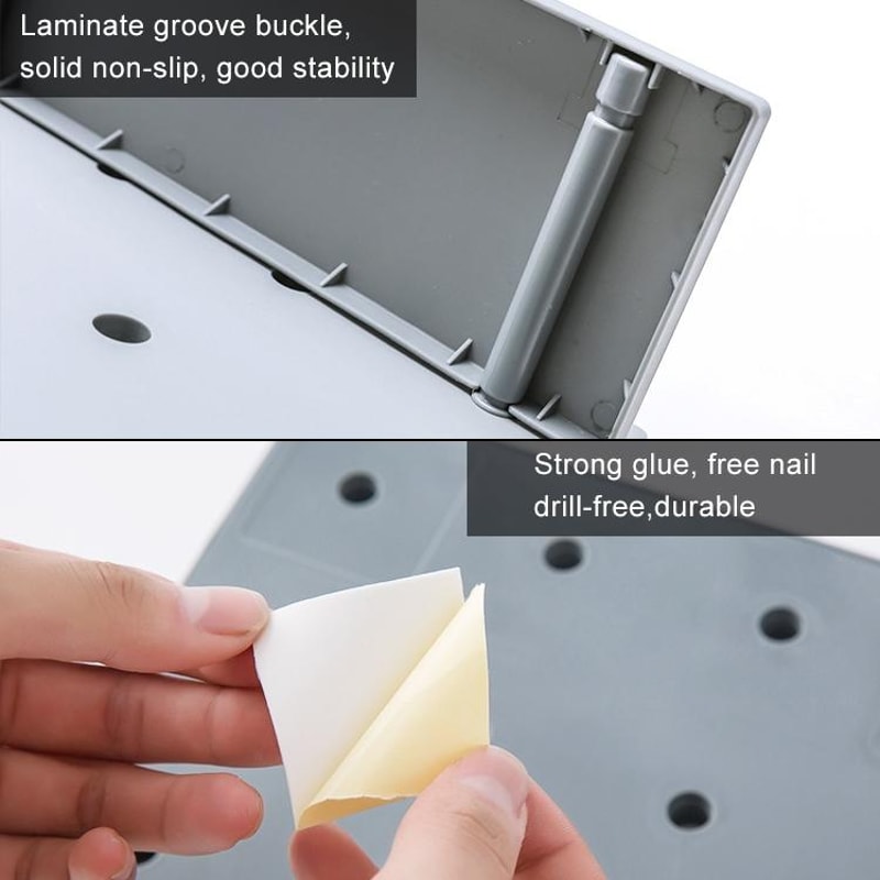 WallMounted Storage Shelf For Bathroom Kitchen 3