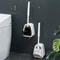 Wall Mounted No Punch Toilet Brush Holder Easy No Drilling Bathroom Cleaning Brush 10