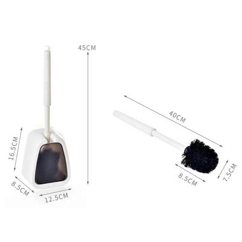 Wall Mounted No Punch Toilet Brush Holder Easy No Drilling Bathroom Cleaning Brush 1