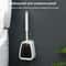 Wall Mounted No Punch Toilet Brush Holder Easy No Drilling Bathroom Cleaning Brush 7