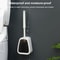 Wall Mounted No Punch Toilet Brush Holder Easy No Drilling Bathroom Cleaning Brush 7