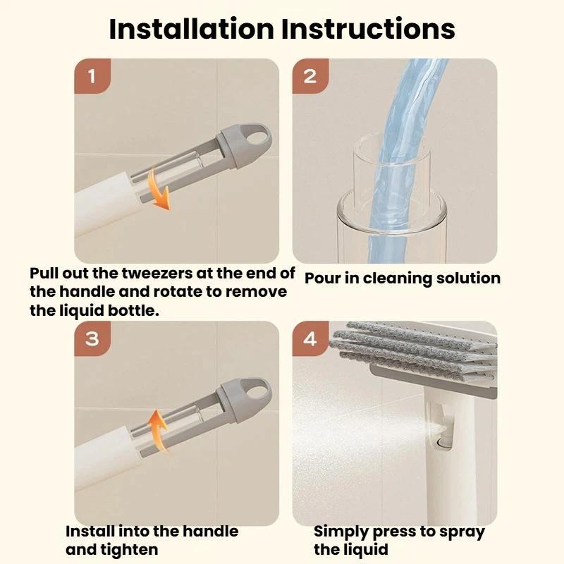 Multifunctional Spray Brush For Bathroom Tile Cleaning 9