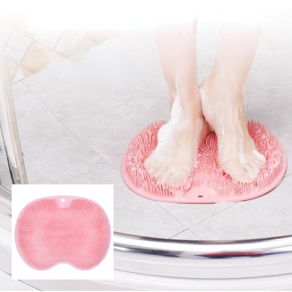 Wall Mounted Back Massage Hands Free Shower Scrubber Brush 1