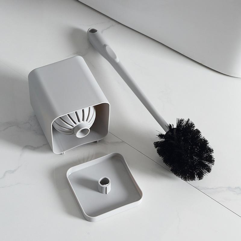 Premium Toilet Brush & Holder Set with Self-Evaporating Base Wall Mount or Floor Standing