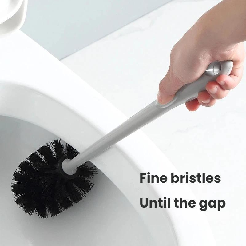 Premium Toilet Brush & Holder Set with Self-Evaporating Base Wall Mount or Floor Standing