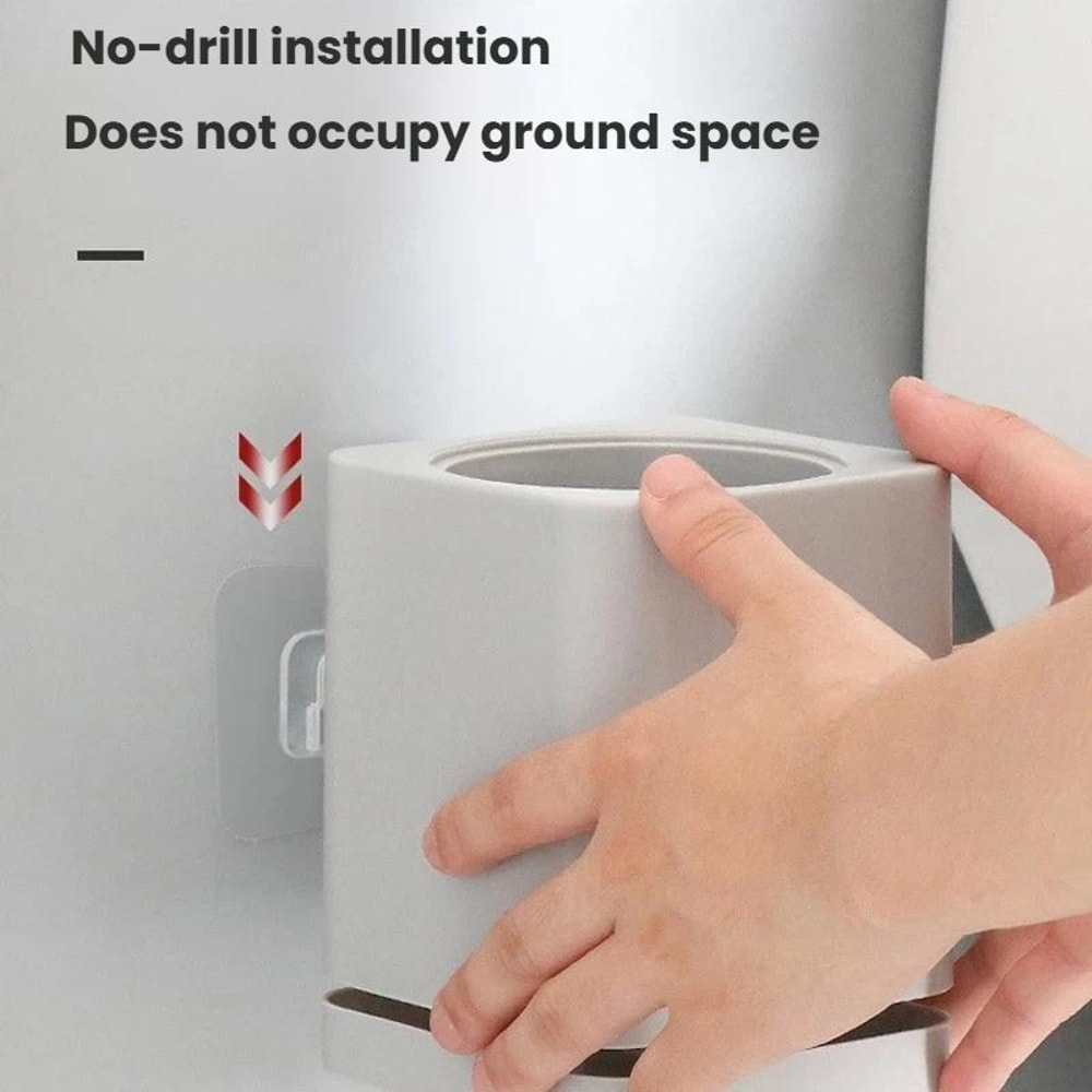 Premium Toilet Brush & Holder Set with Self-Evaporating Base Wall Mount or Floor Standing