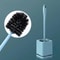 Premium Toilet Brush & Holder Set with Self-Evaporating Base Wall Mount or Floor Standing