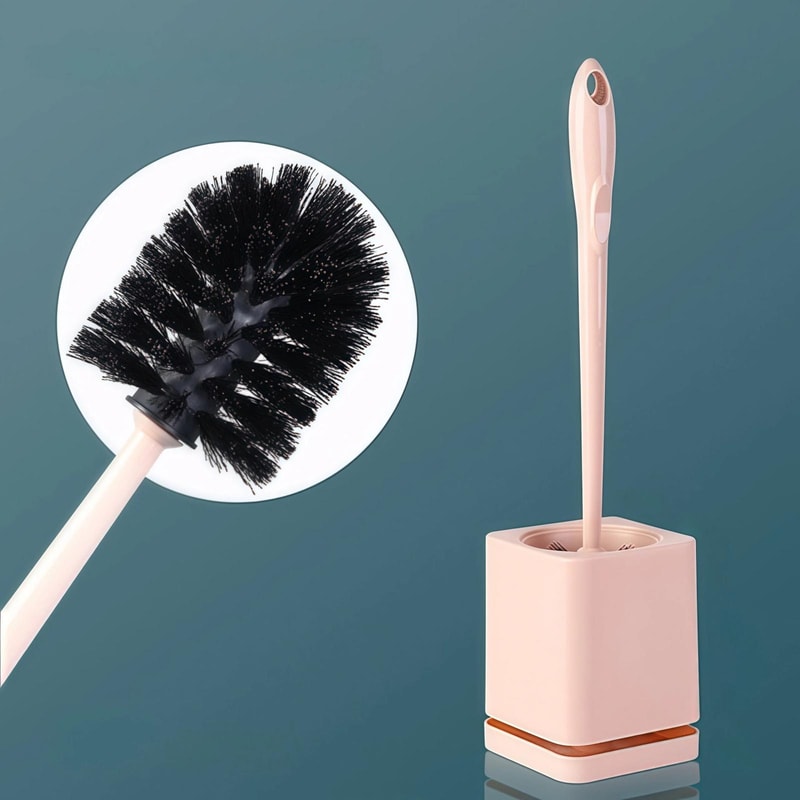 Premium Toilet Brush & Holder Set with Self-Evaporating Base Wall Mount or Floor Standing