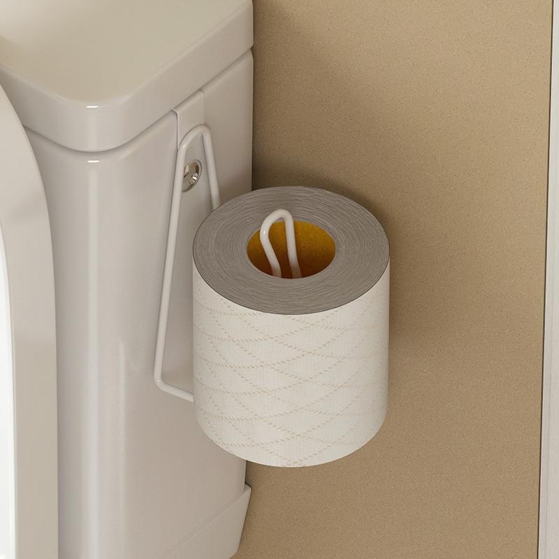Wall Mounted Bathroom Paper Towel Rack With No Punch Hook Shelf 7