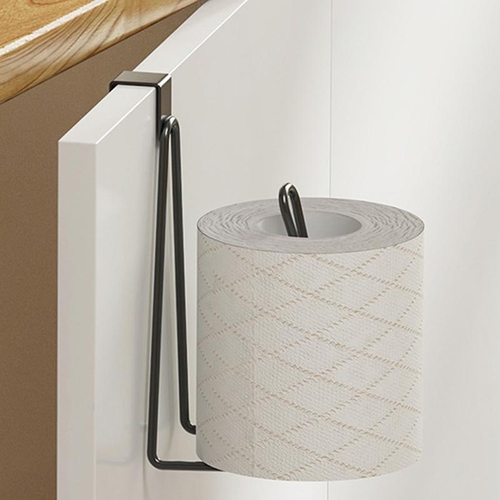 Wall Mounted Bathroom Paper Towel Rack With No Punch Hook Shelf 2