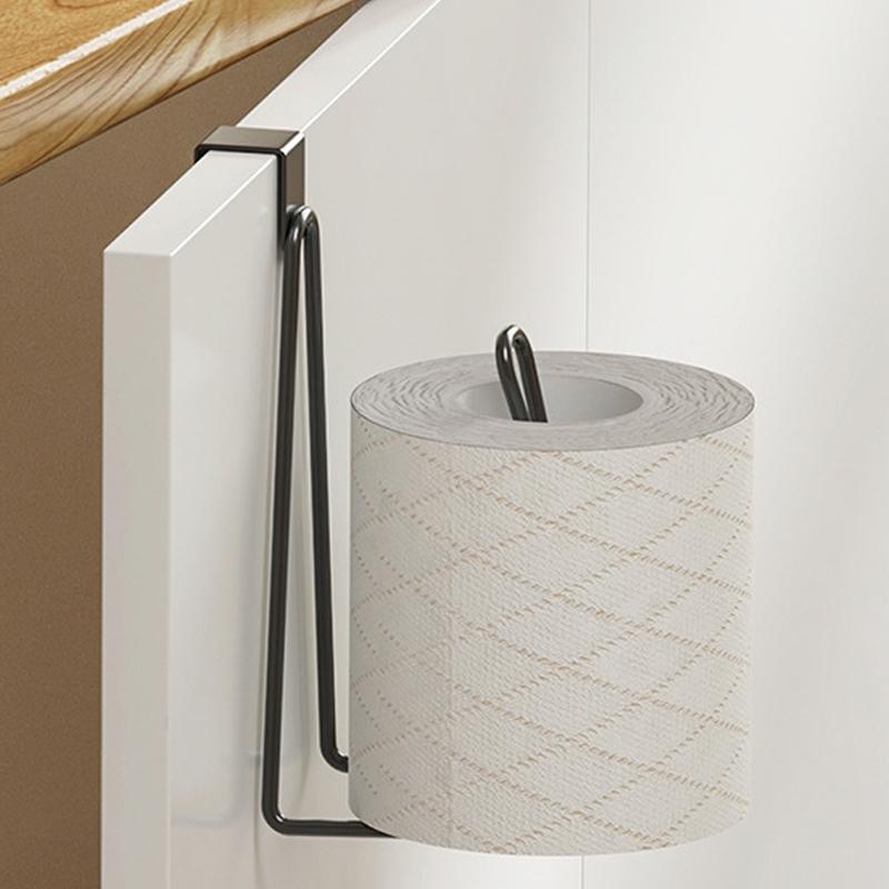 Wall Mounted Bathroom Paper Towel Rack With No Punch Hook Shelf 2