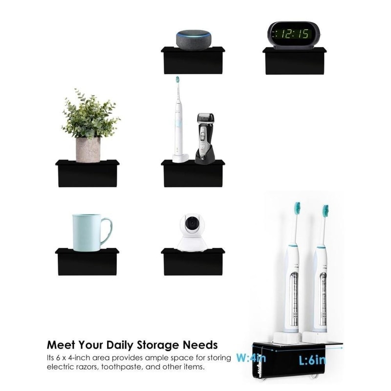 Premium Wall-Mounted Bathroom Electric Toothbrush Holder Acrylic Organizer Rack
