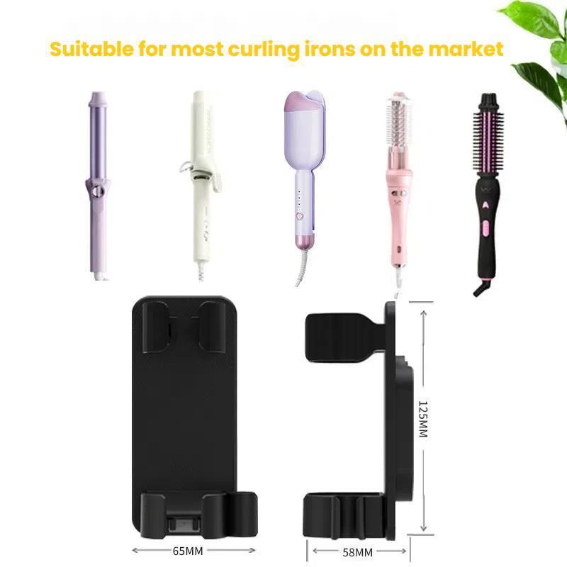 Wall Mounted Hair Tool Holder Bathroom Curling Iron Organizer With Adjustable Clamp 5
