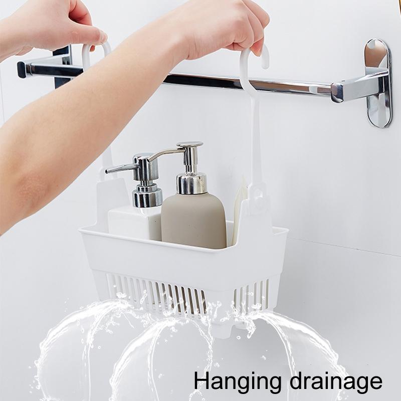 Space Saving Stackable Drainage Organizer Basket Hanging Storage Shelf For Kitchen Bathroom 5