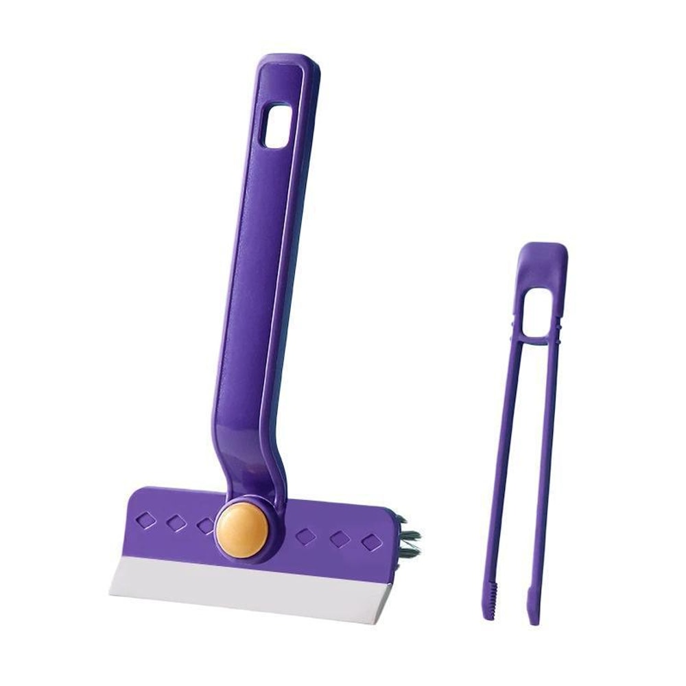 Rotatable Multifunctional Gap Cleaning Brush Glass Scraper For Bathroom Window And Floor 0