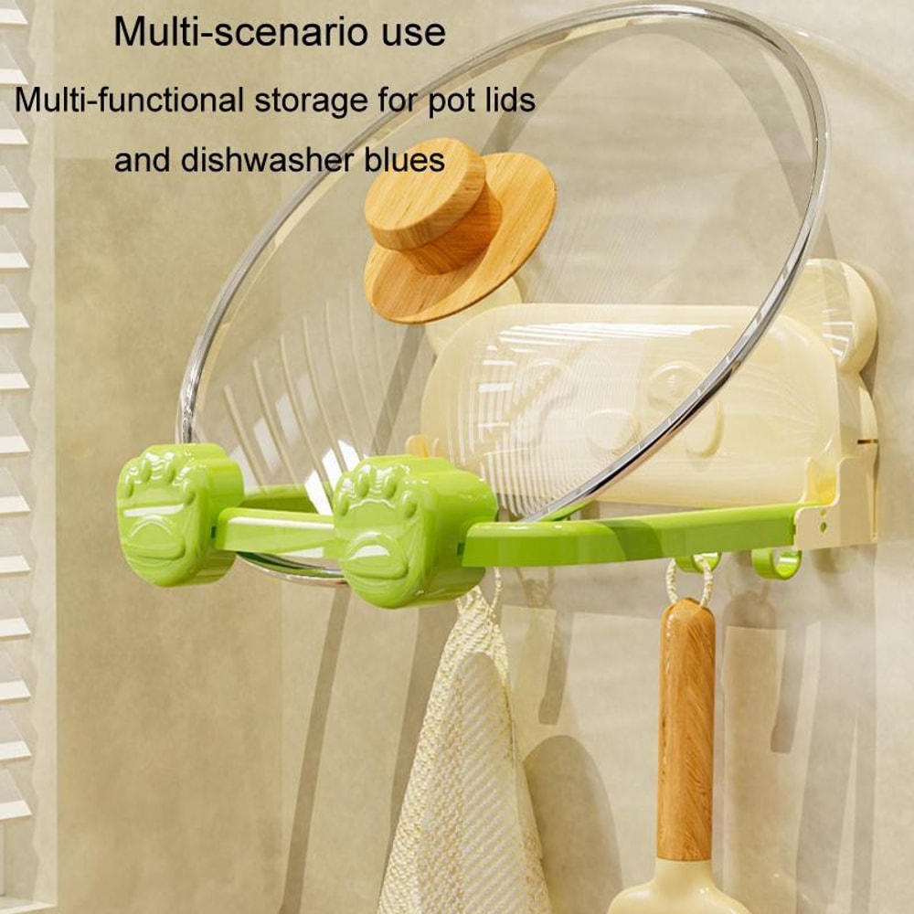 Foldable Suction Cup Bathroom Rack With Hooks Wall Shelf 7