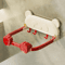 Foldable Suction Cup Bathroom Rack With Hooks Wall Shelf 9