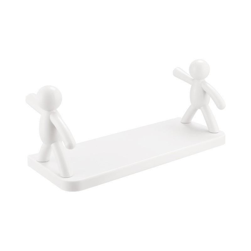 Wall Mounted Person Shape Suction Cup Bathroom Suction Cup Shelf & Cosmetic Storage Organizer